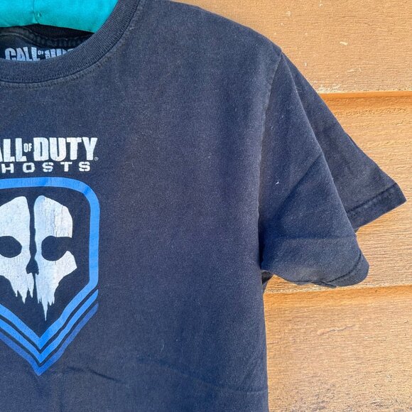 2014 Call Of Duty Ghosts Black Graphic Tee Kids XL 14/16 100% Cotton Short Sleev - Picture 7 of 13